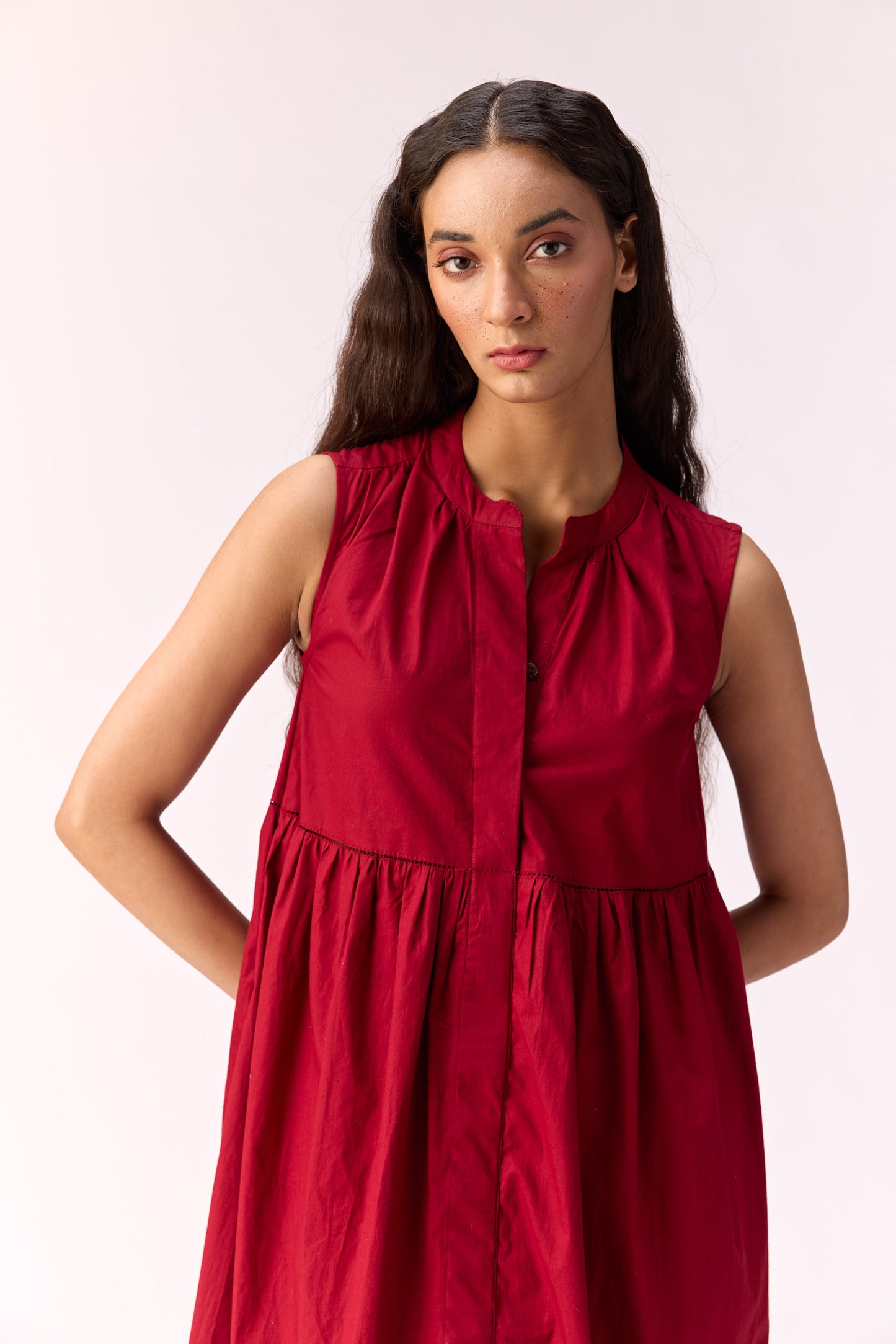 Raspberry Rush Button Down Dress