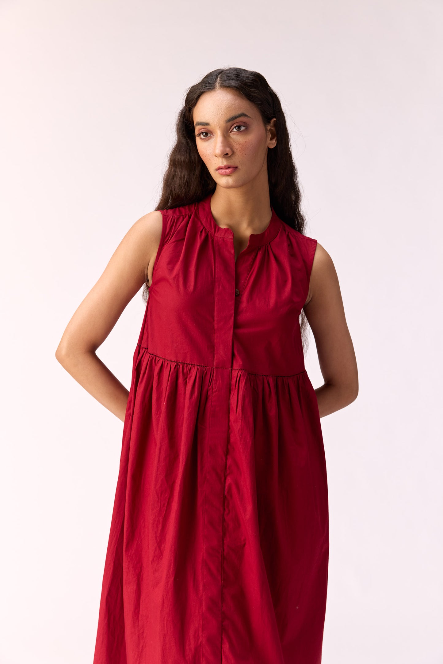 Raspberry Rush Button Down Dress