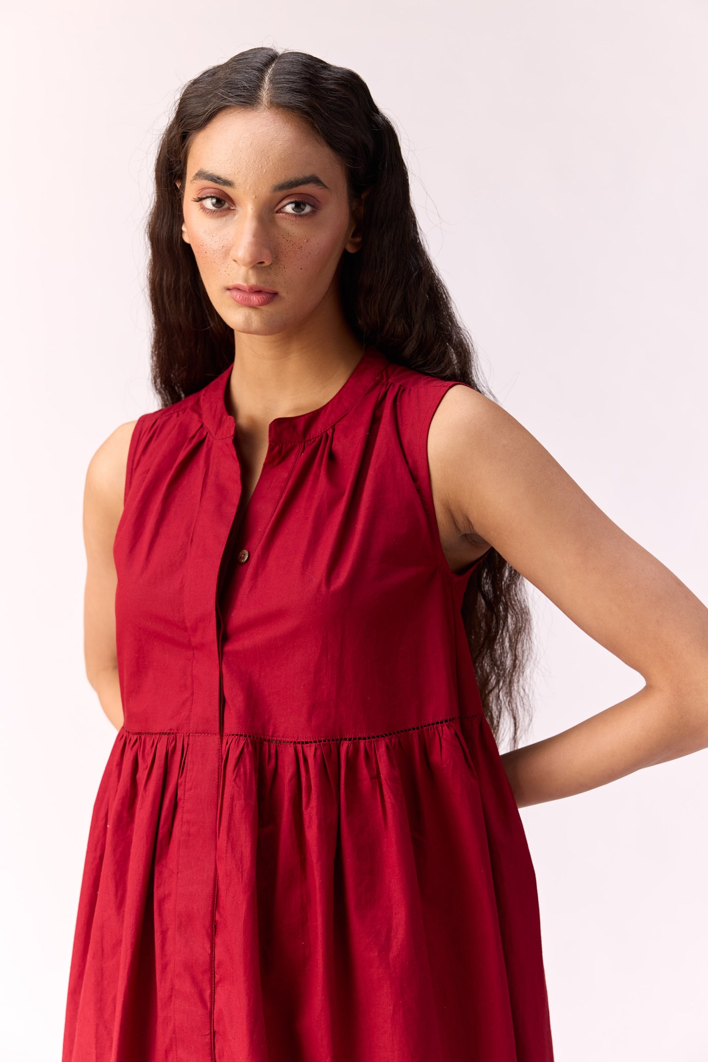 Raspberry Rush Button Down Dress