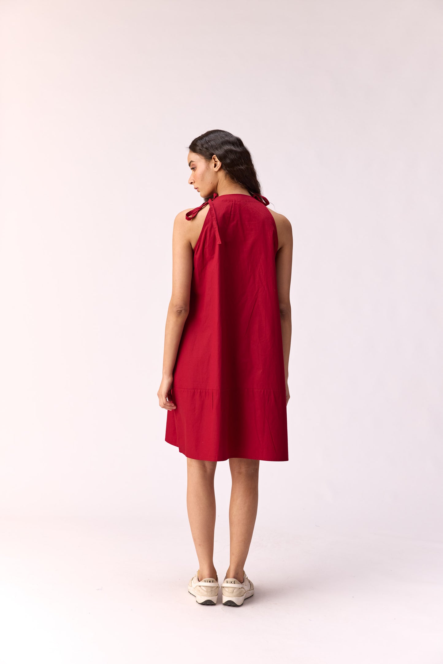 Red Dahlia Poplin Dress
