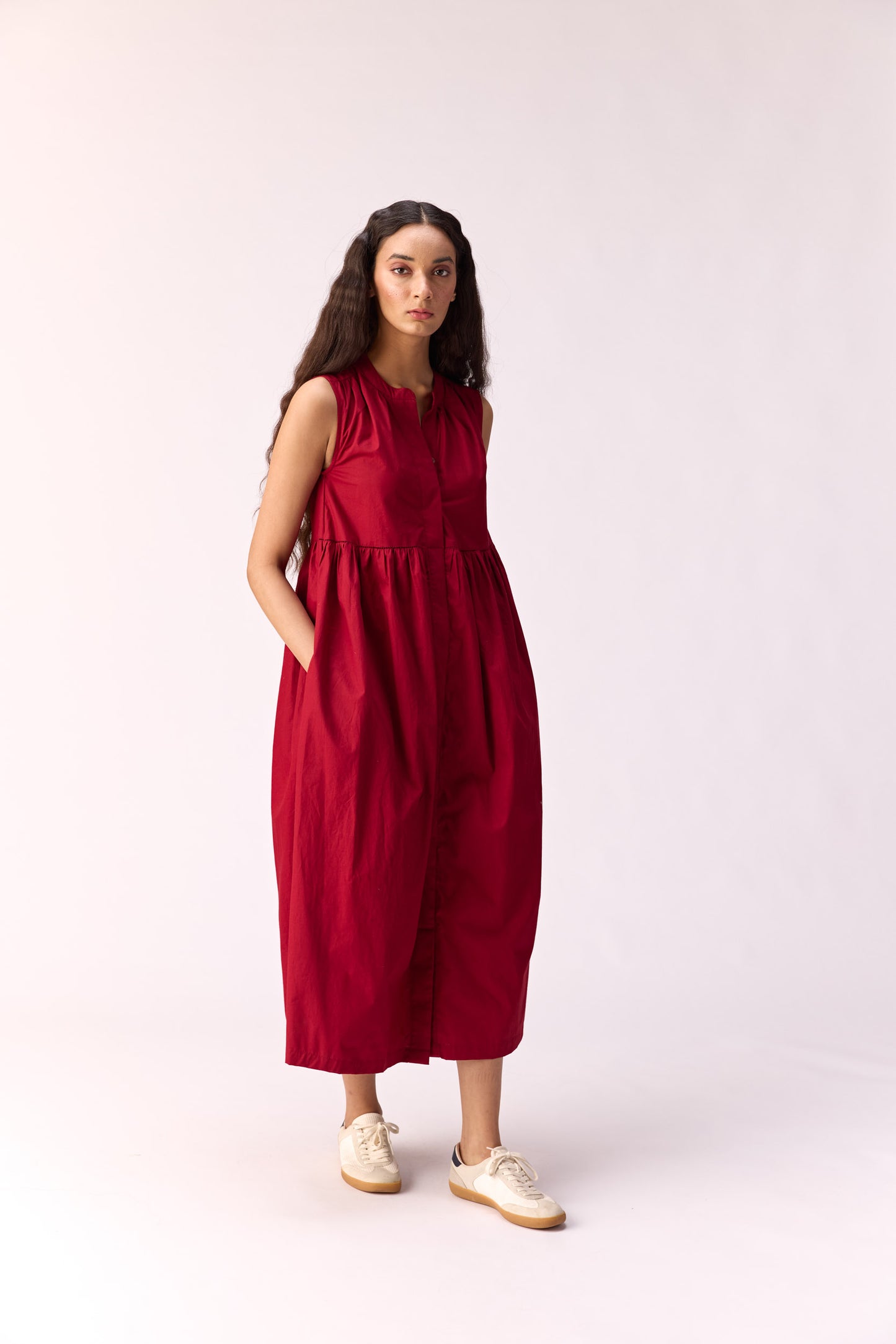 Raspberry Rush Button Down Dress