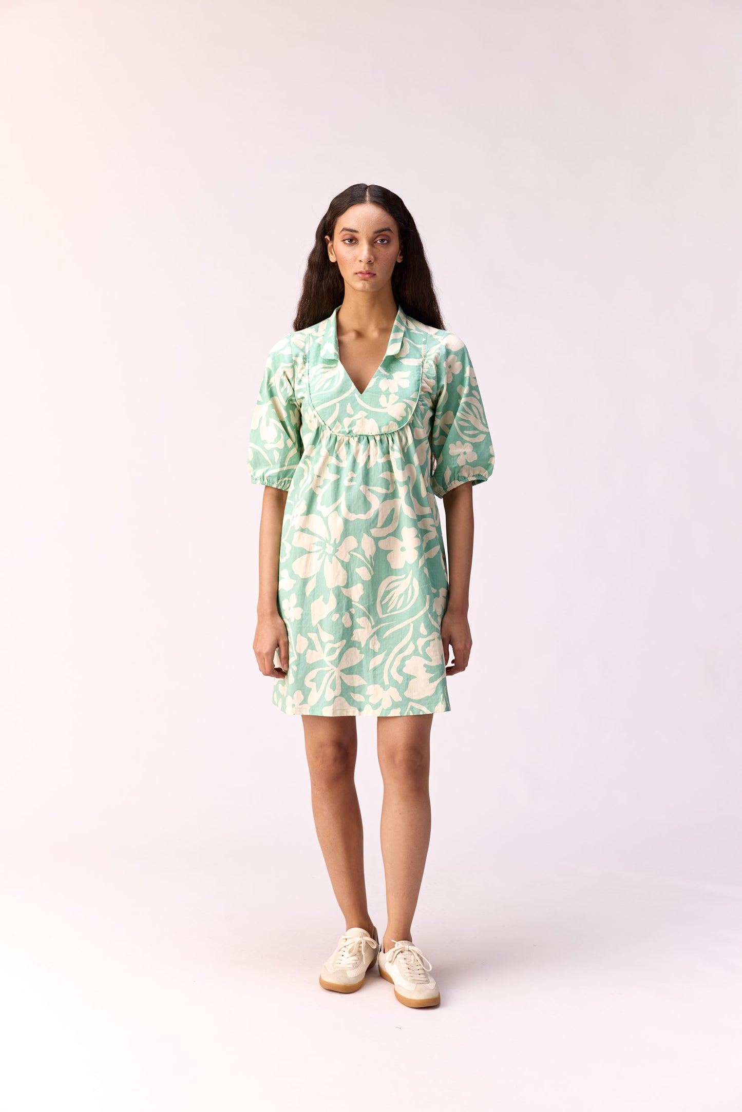 Aqua floral dress