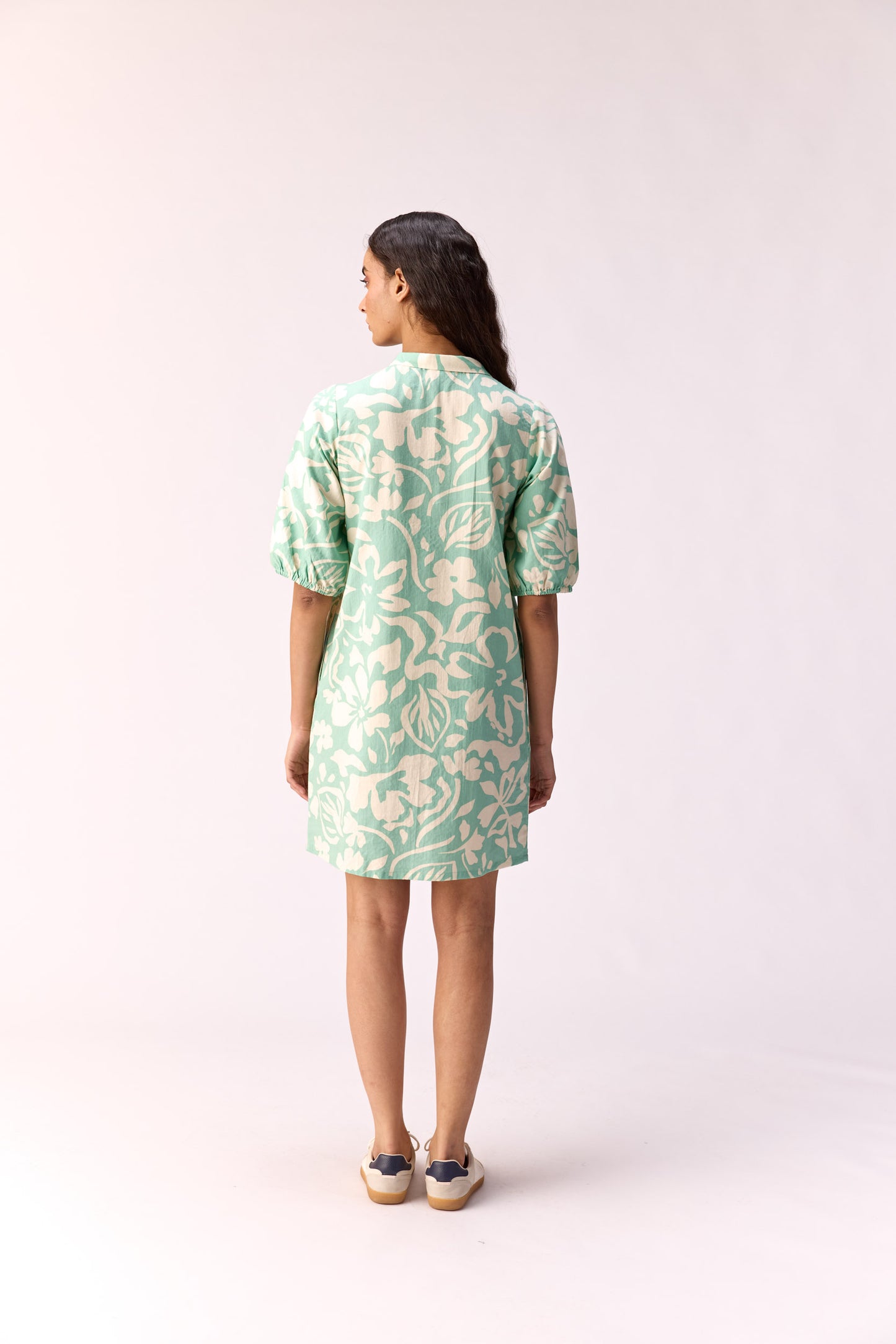 Aqua floral dress