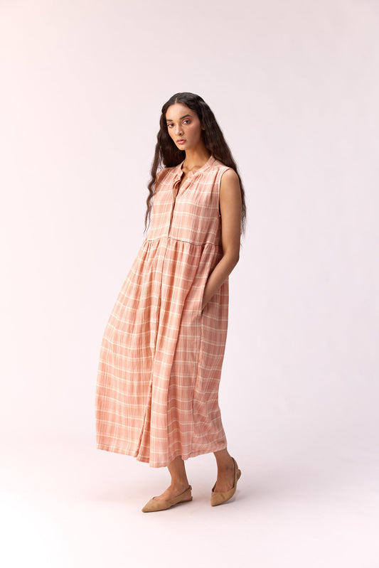 Pink Parade Button Dress