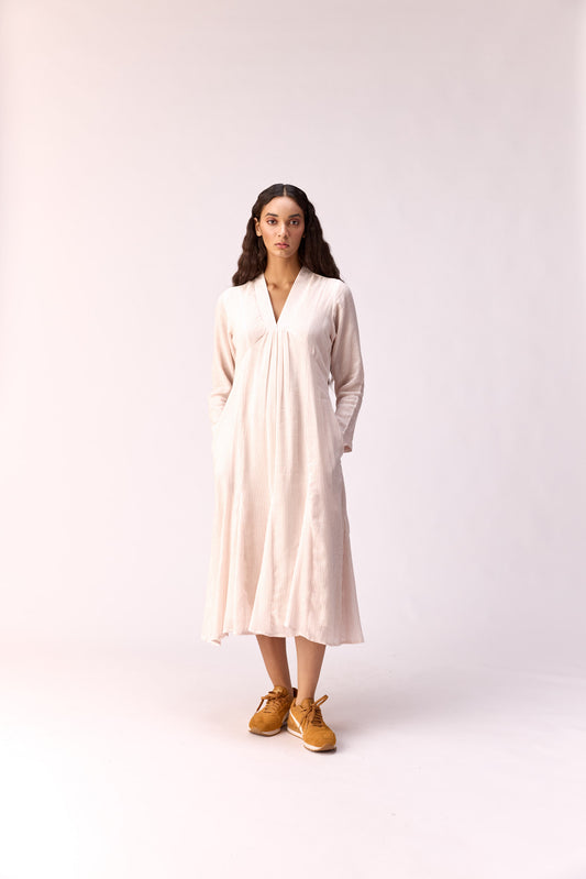 Frosty Striped Long Dress