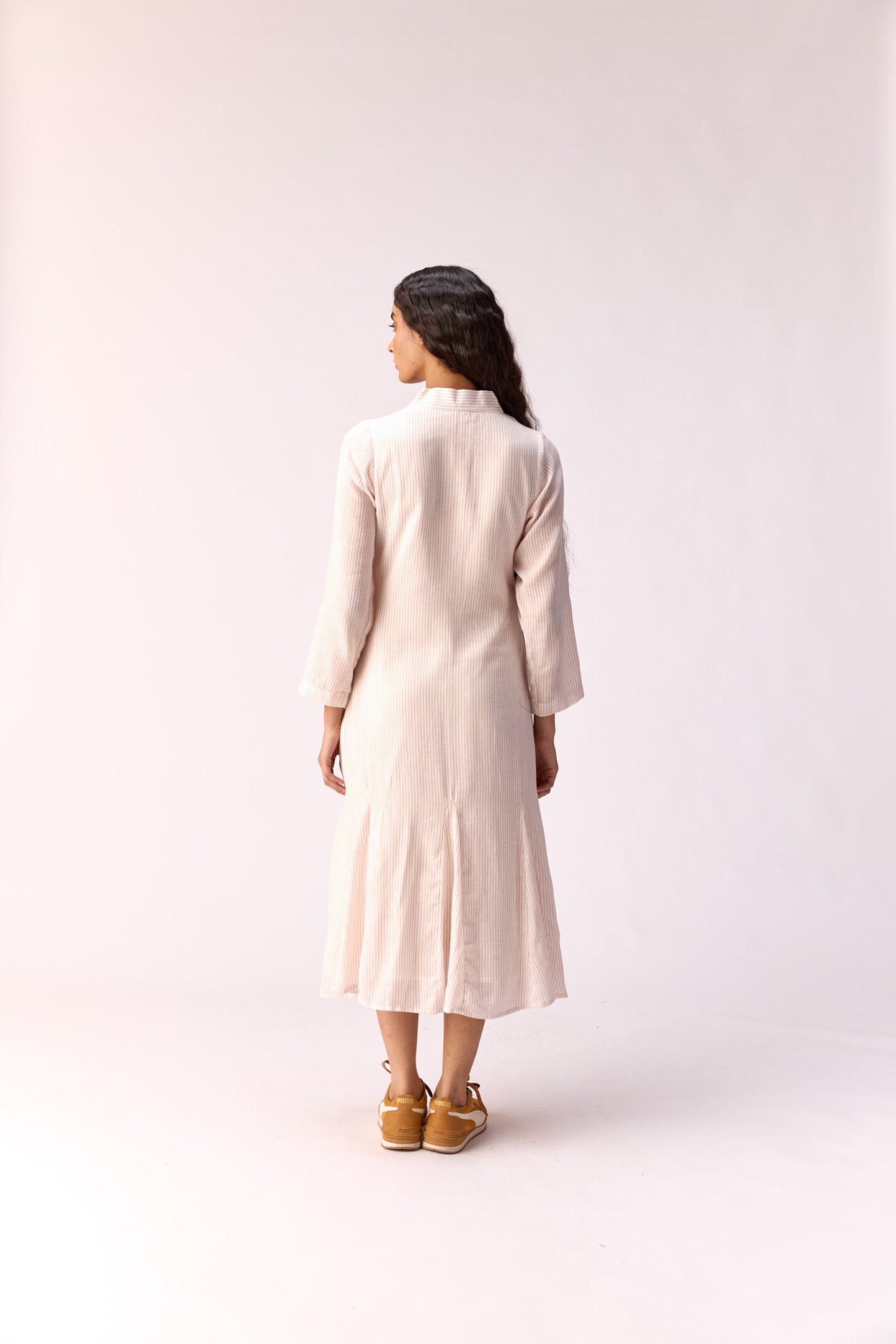 Frosty Striped Long Dress
