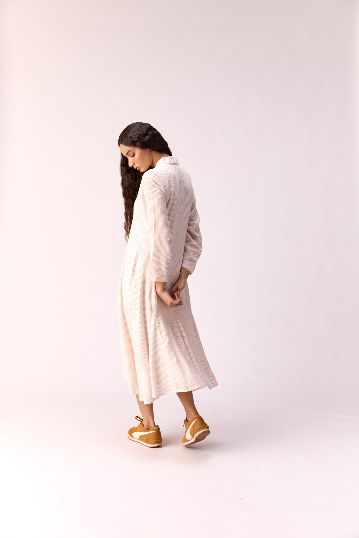 Frosty Striped Long Dress