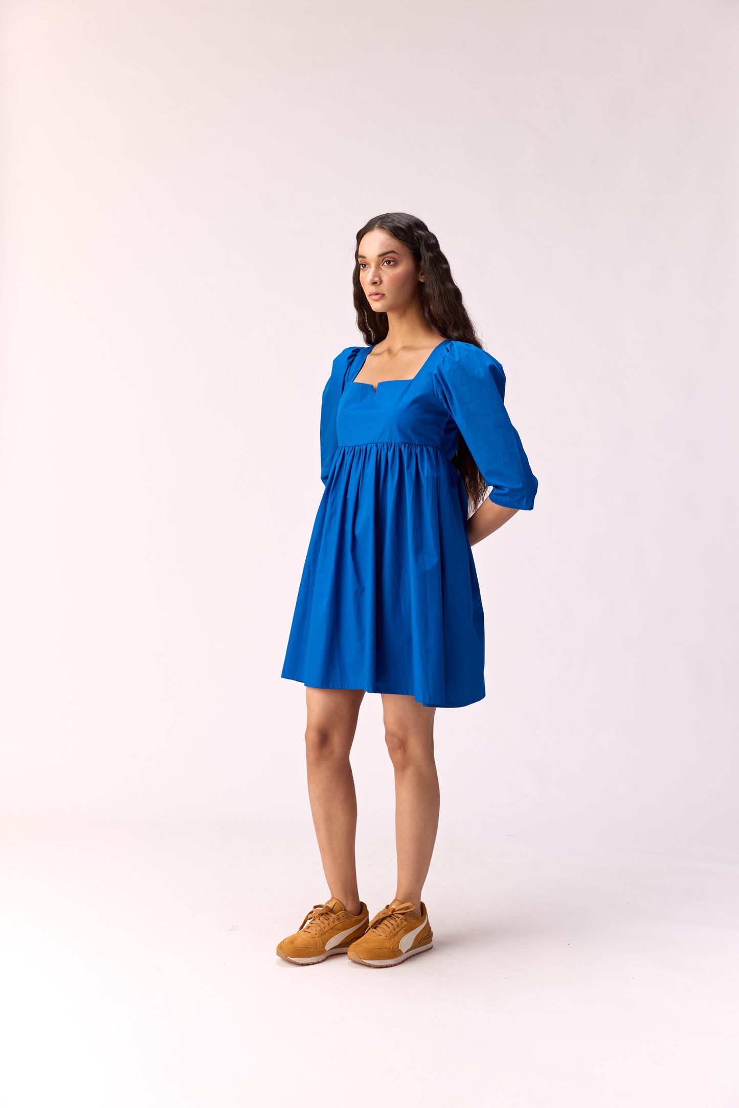Waves of blue skater Dress