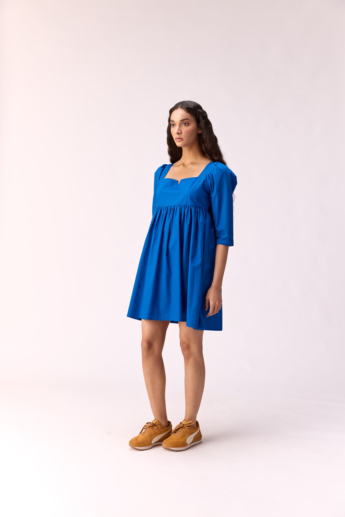 Waves of blue skater Dress
