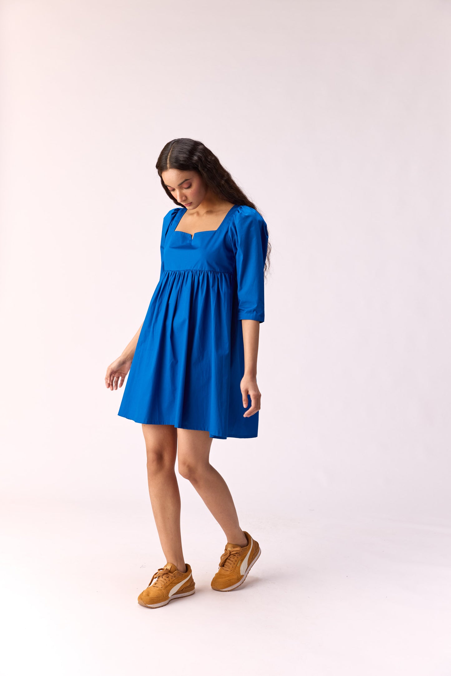 Waves of blue skater Dress