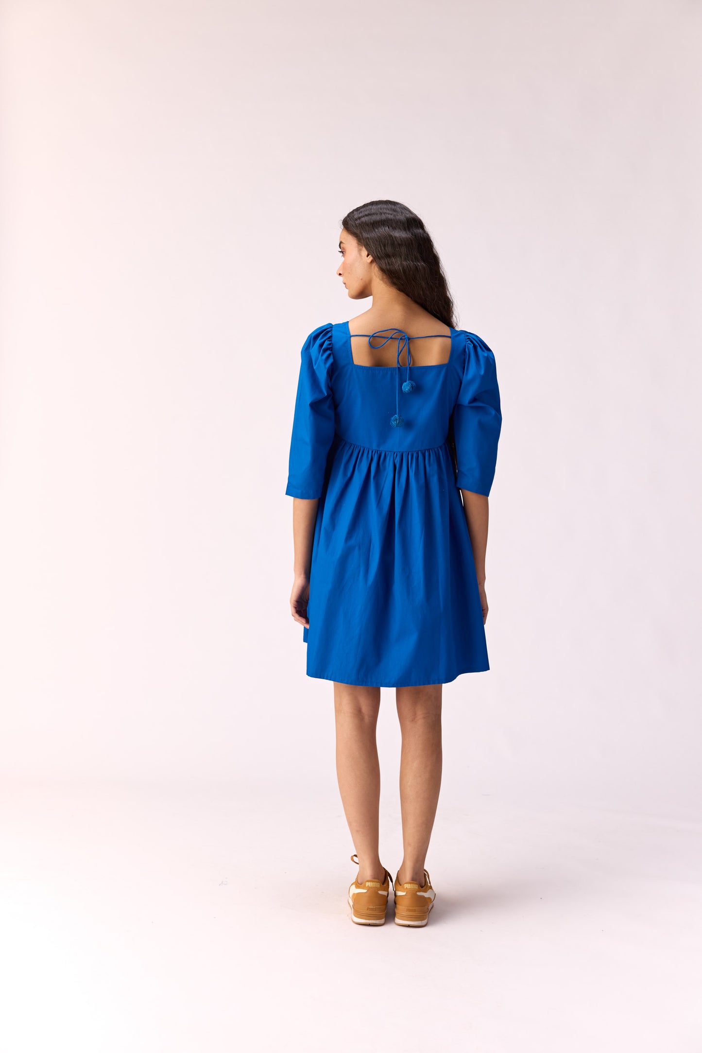 Waves of blue skater Dress