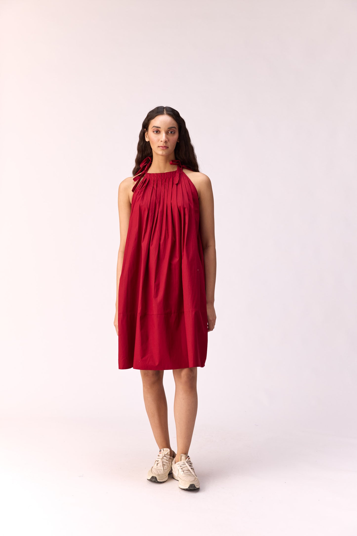 Red Dahlia Poplin Dress