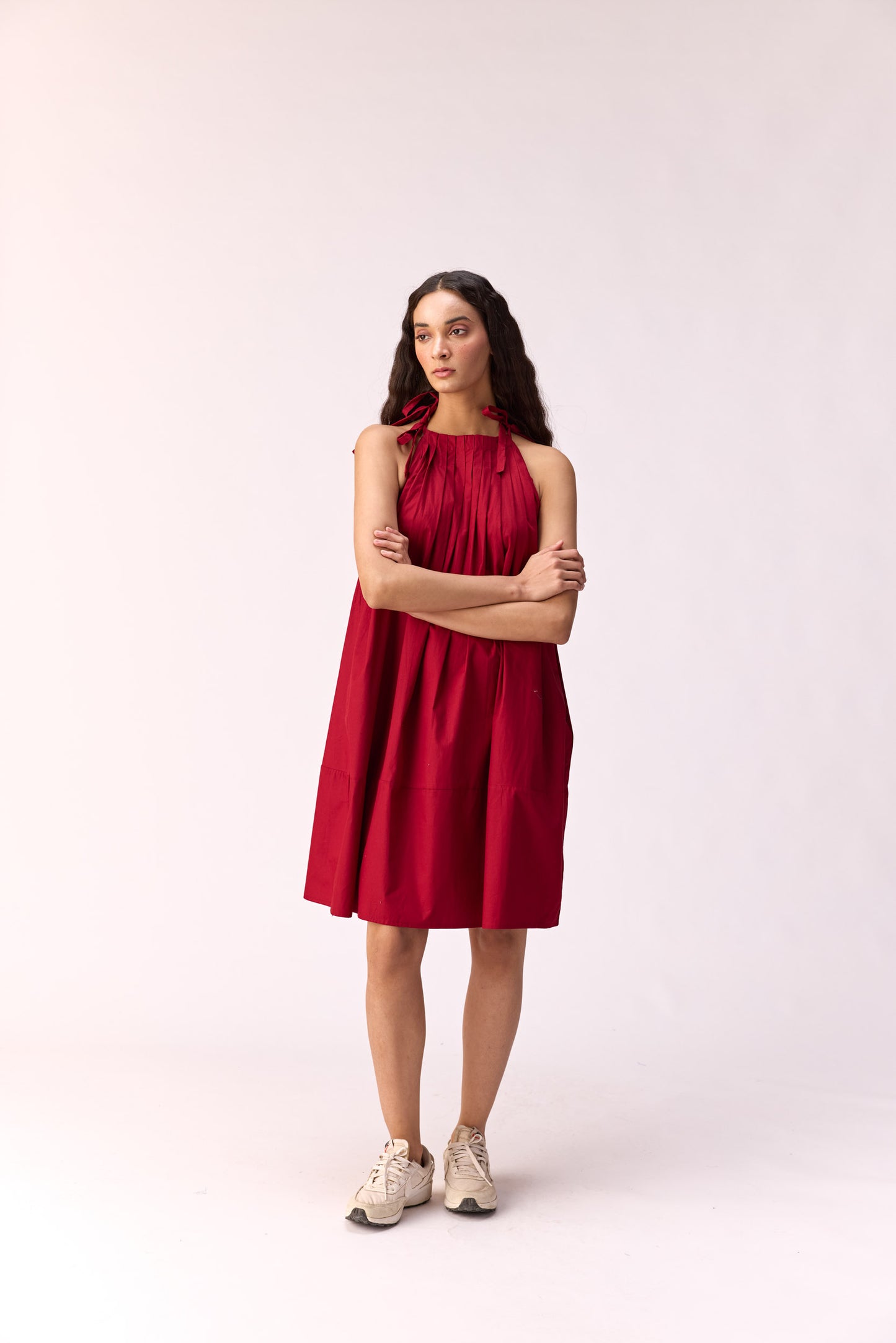 Red Dahlia Poplin Dress