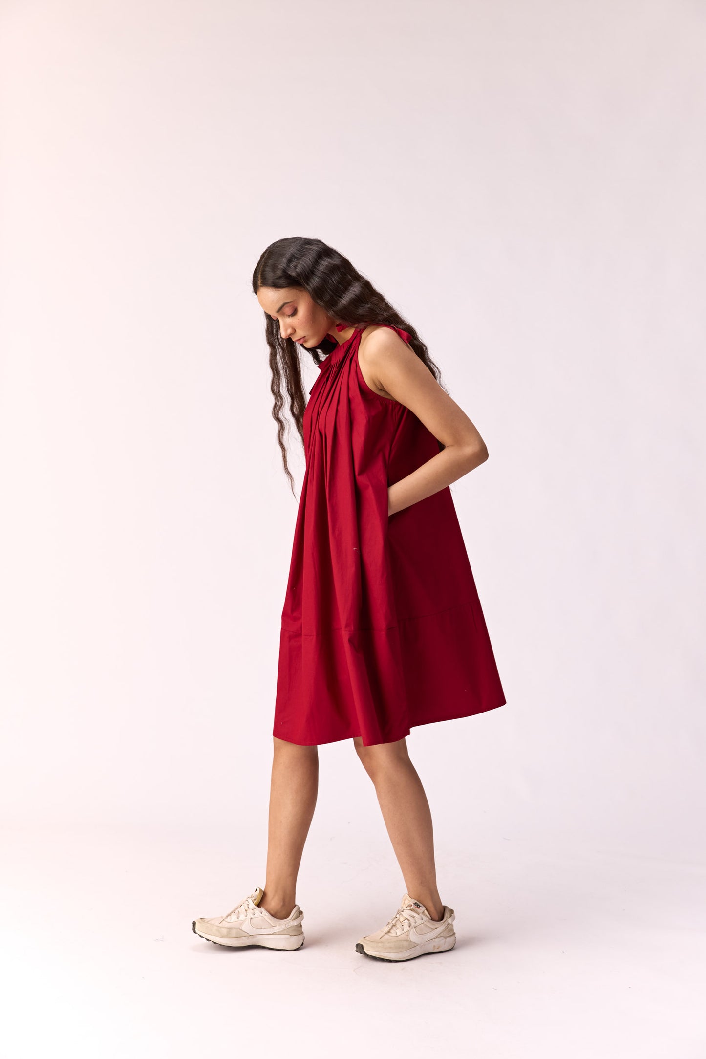 Red Dahlia Poplin Dress