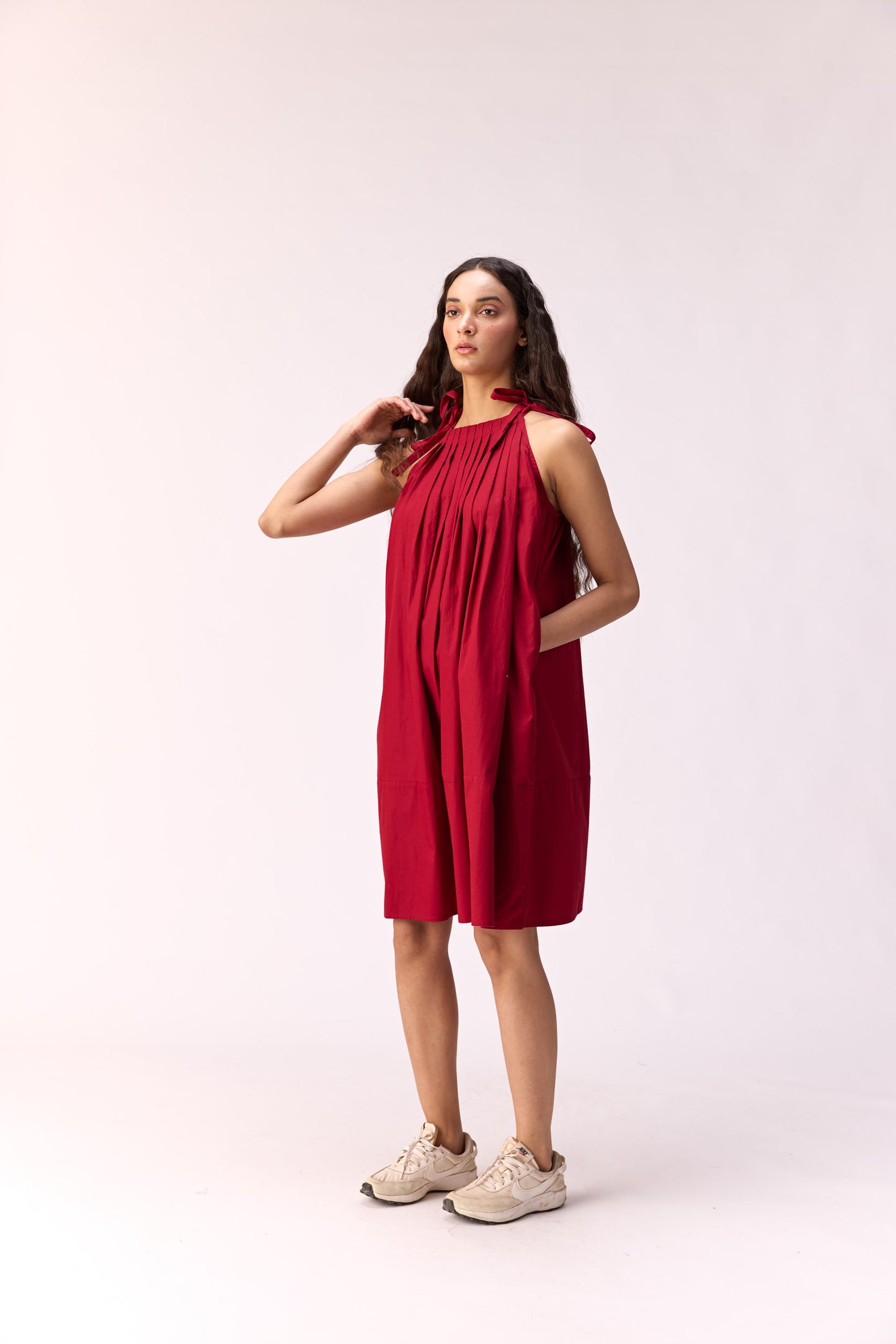 Red Dahlia Poplin Dress