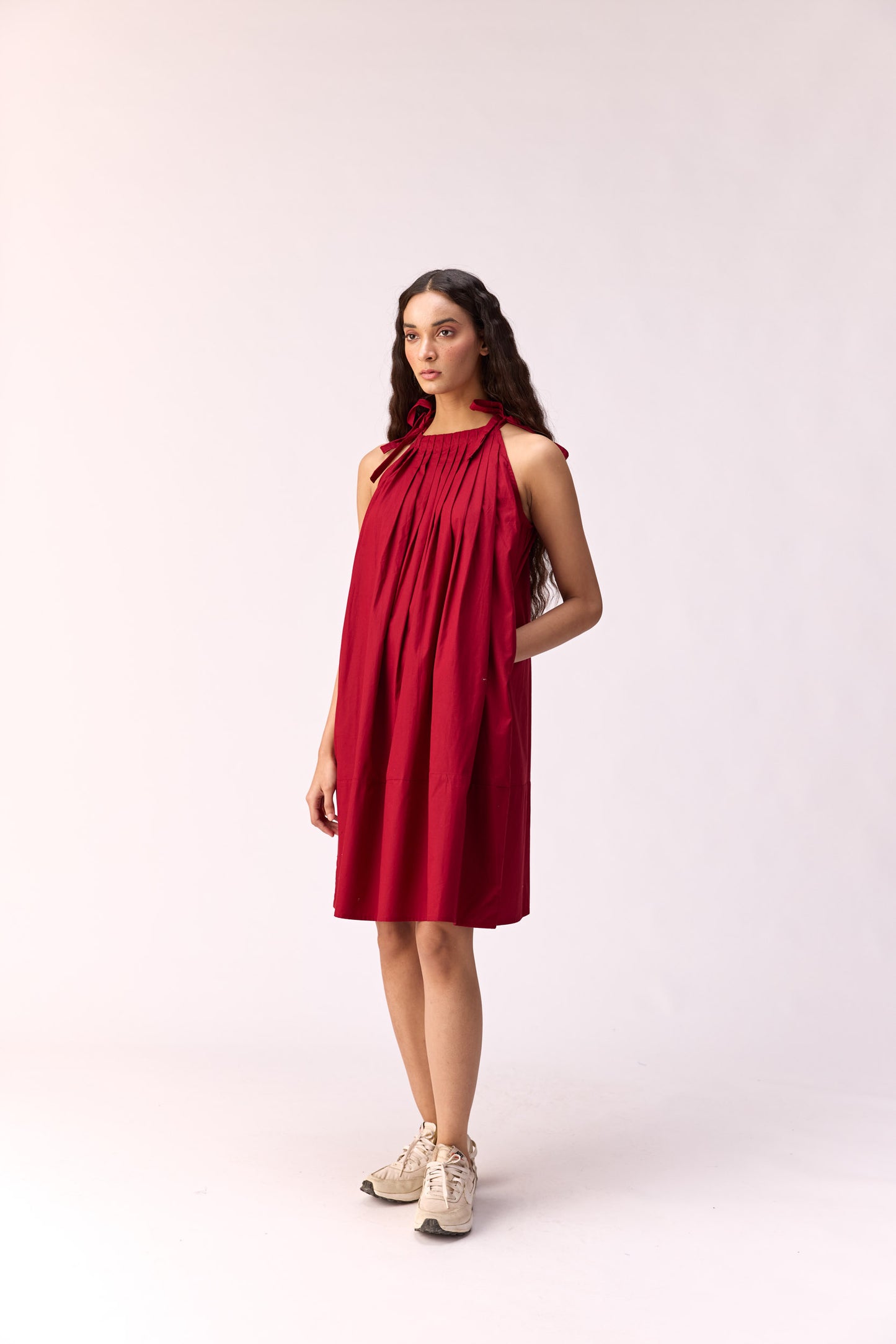 Red Dahlia Poplin Dress