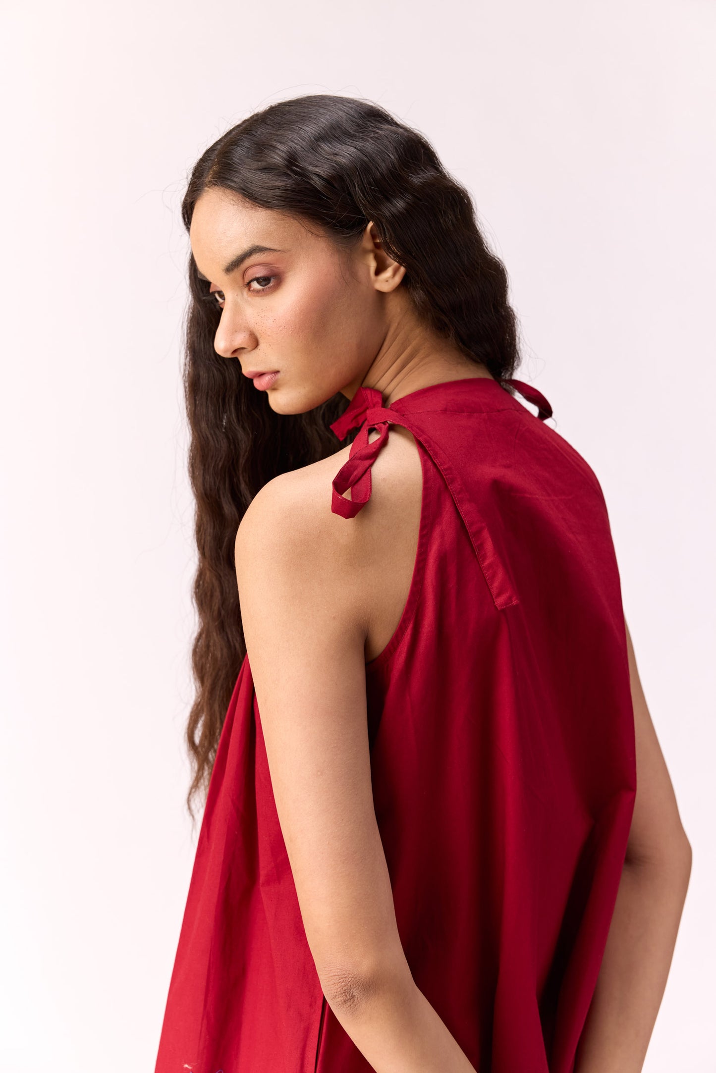Red Dahlia Poplin Dress
