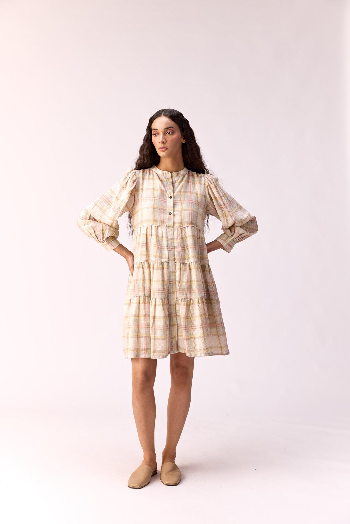 Pink breeze tiered dress