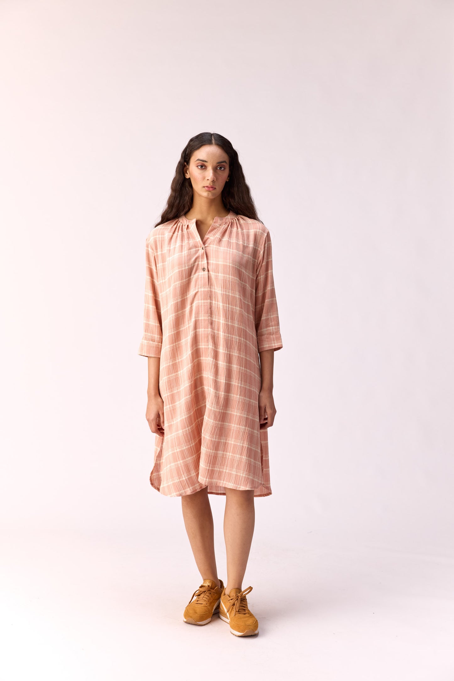Sunset sky shirt dress