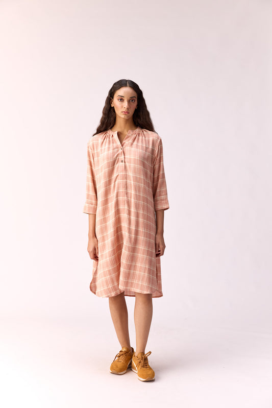 Sunset sky shirt dress