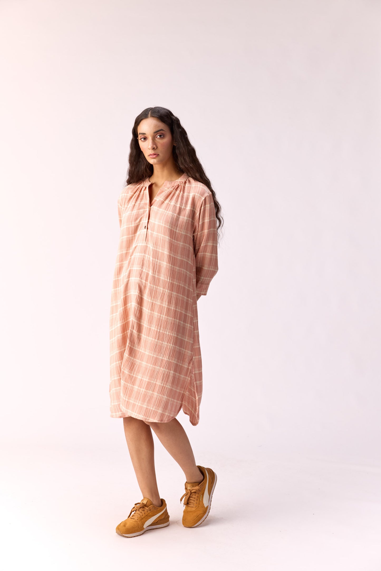 Sunset sky shirt dress
