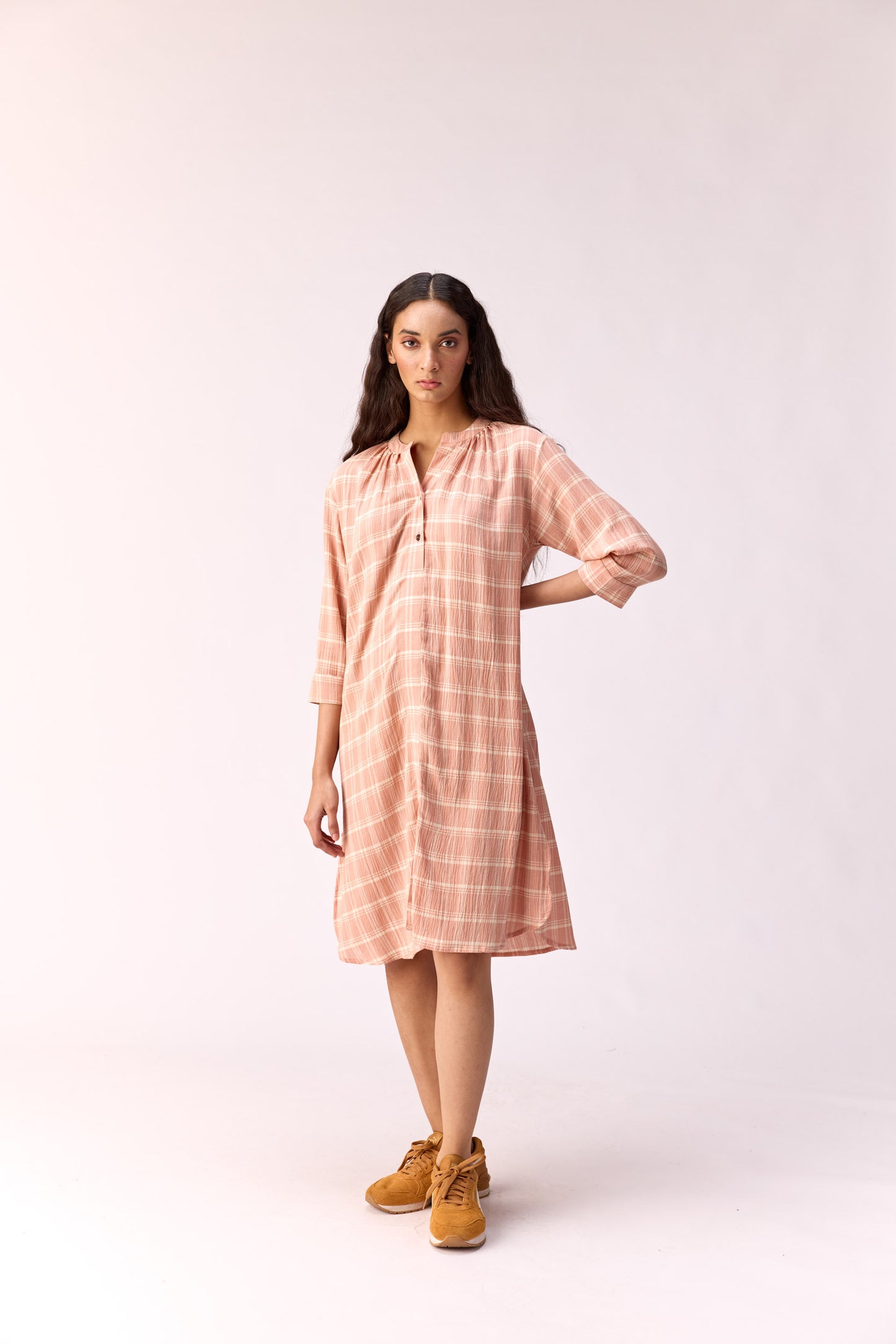 Sunset sky shirt dress