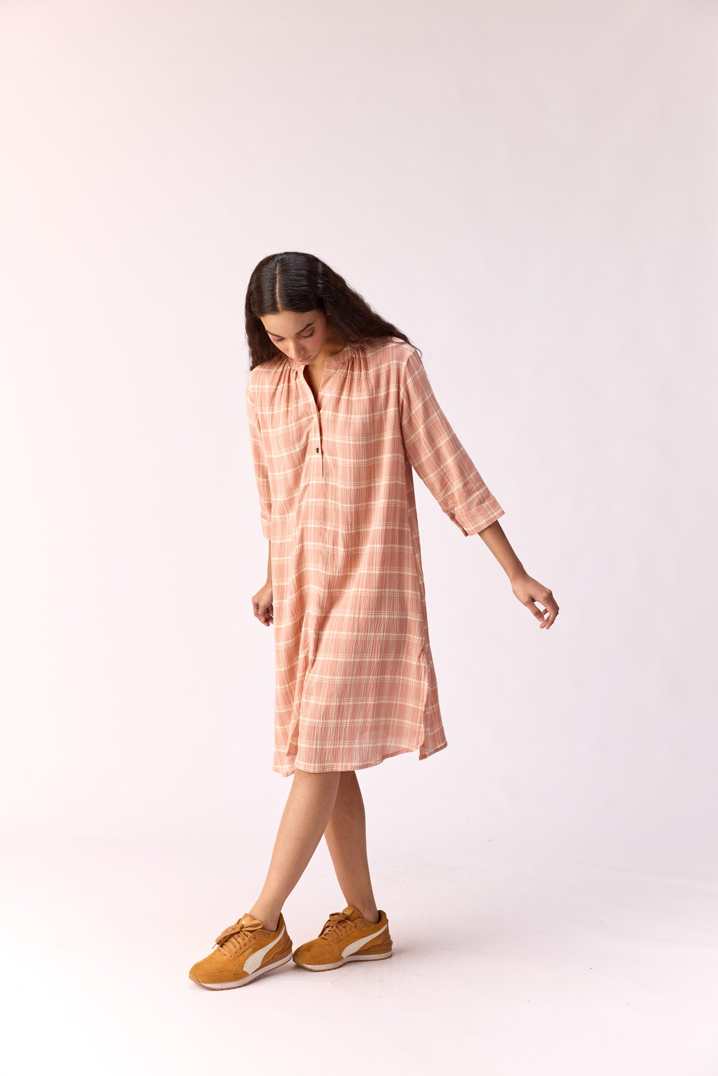 Sunset sky shirt dress